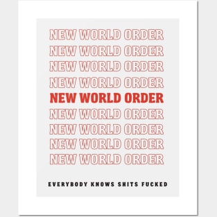 New world order typography Posters and Art